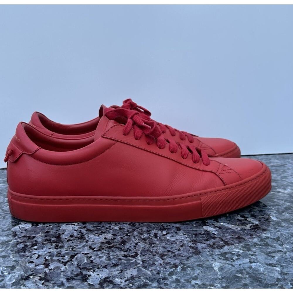 Givenchy Urban Street Low Leather Sneakers Red Size EU 44